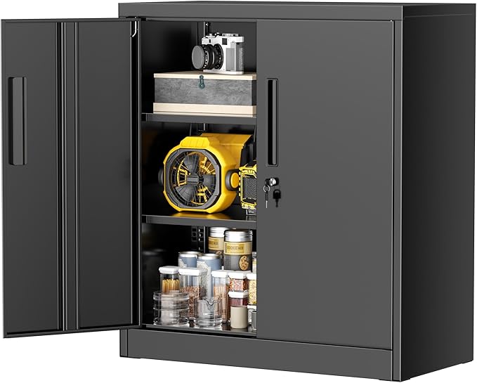 Greenvelly Metal Garage Storage Cabinet, Storage Locking Counter Cabinet by Greenvelly