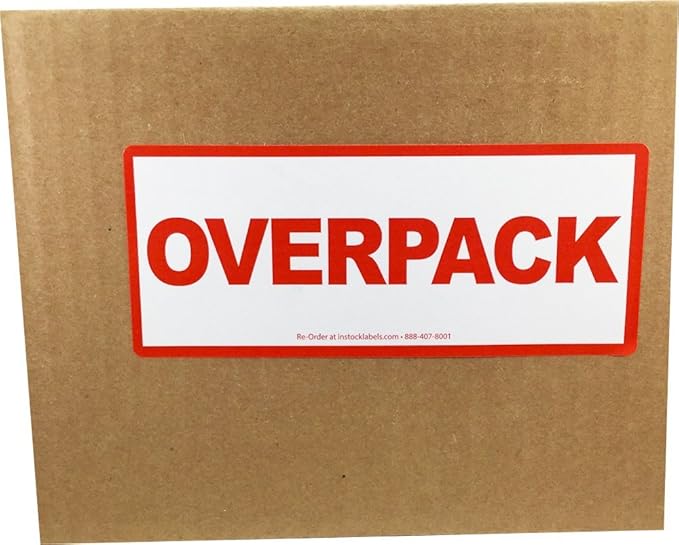 Air Specialty Overpack Labels 2 1/2 x 6 Inch 500 Adhesive Stickers Per Roll - Image 3