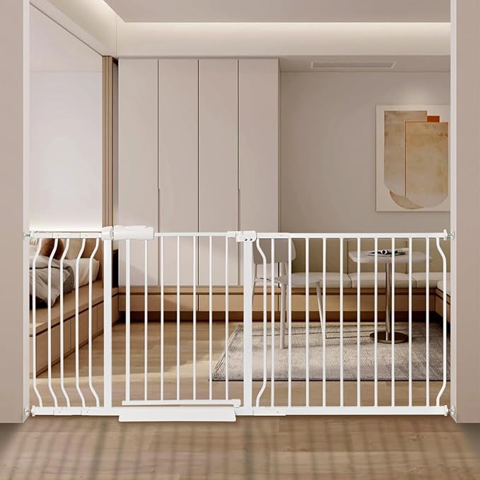 Extra Wide Baby Gate with Door Pressure Mounted 66.92-71.65 Inch, Child Baby by Unknown