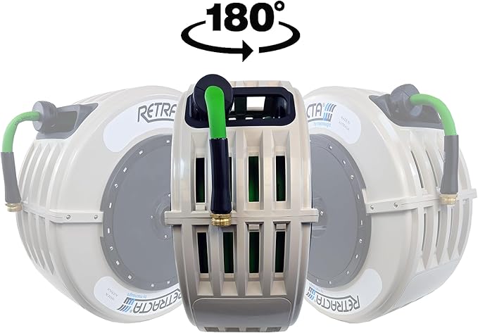 Macnaught Retractable Garden Hose Reel, 82 Ft Water Hose Reel Heavy Duty - Image 2