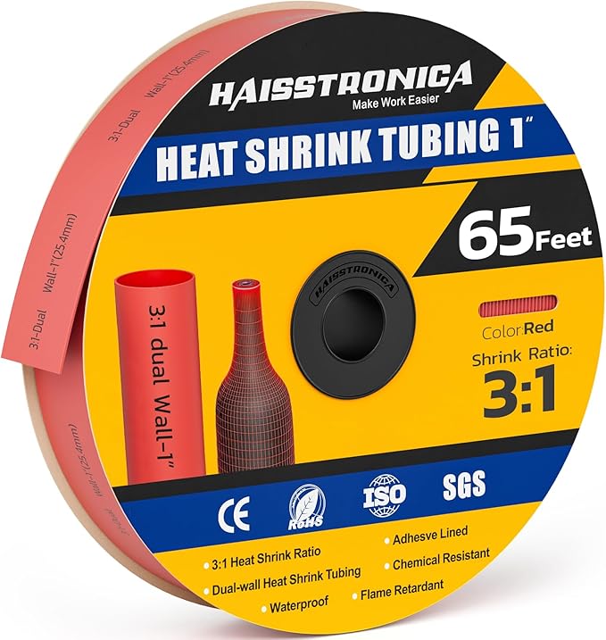 haisstronica 3:1 Heat Shrink Tubing, Shrink Ratio Adhesive Lined Marine Grade by HAISSTRONICA