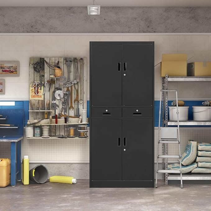 Metal Storage Cabinet，71" Garage Storage Cabinet - Image 6