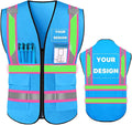 YOWESHOP High Reflective Visibility Safety Vest Custom Your Logo Safety Workwear by YOWESHOP