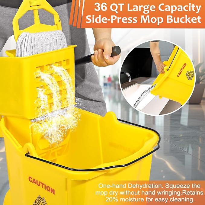 38 Qt Commercial Mop Bucket - Image 4