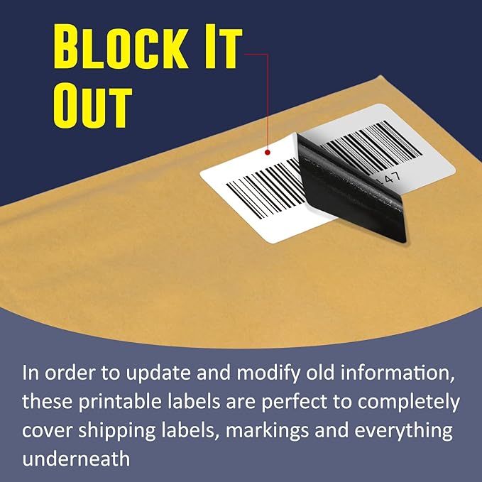 L LIKED 2.25" x 0.75" Direct Thermal Labels, Permanent Adhesive Address Barcode - Image 3