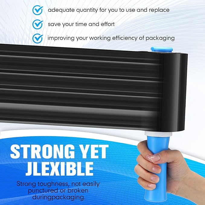 Jutom 16 Pcs Stretch Wrap Roll Plastic Wrap - Image 3