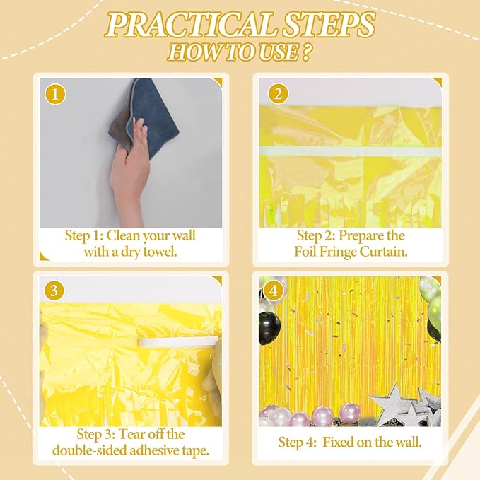 3 Pack Foil Fringe Backdrop - Image 3