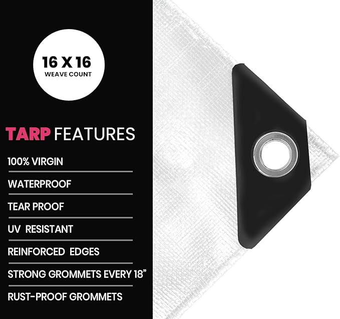 PROTARP Extreme Heavy Duty 22 Mil Tarp Cover, Waterproof, UV Resistant - Image 4