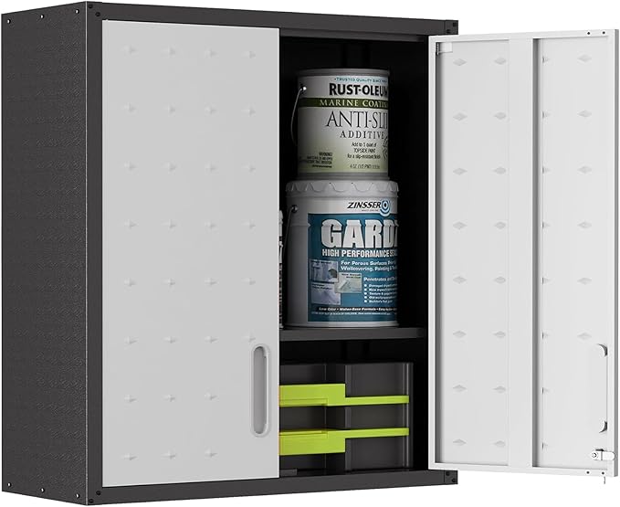 Metal Garage Wall Cabinet with Lock, Wall Mounted Metal Storage Cabinets with by EKJOfficials