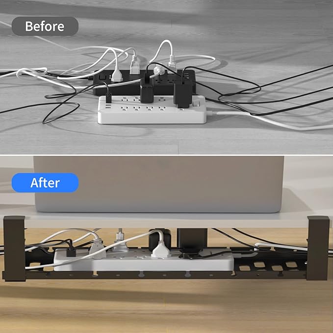 31Inch Extendable Under Desk Cable Management Tray, 31 Inch x 4.33 Inch - Image 2