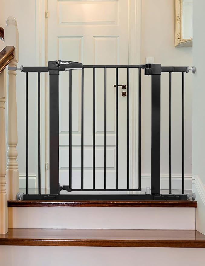Babelio Baby Gate, 29-43" Auto-Close Easy Install Pet Gate, PressGuard P7 Extra by BABELIO