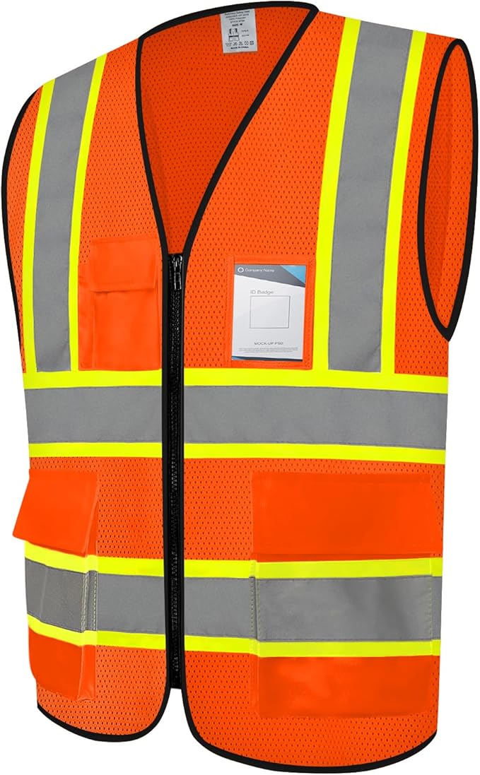 Hi Vis Vest for Men Women High Visibility Mesh Vest by Graunton