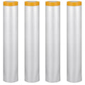 4 Rolls 8.8 x 65 Feet Plastic Sheeting Pre-Taped Masking Film Drop Cloth by Unknown