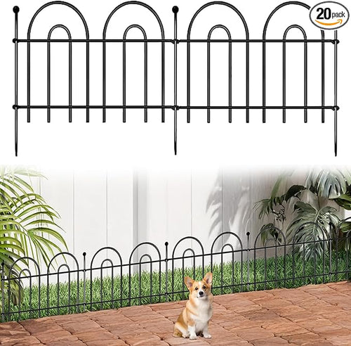 14 in X 36 ft Metal Garden Fence 20-Panel Metal Wire Garden Fence, Animal by Unknown