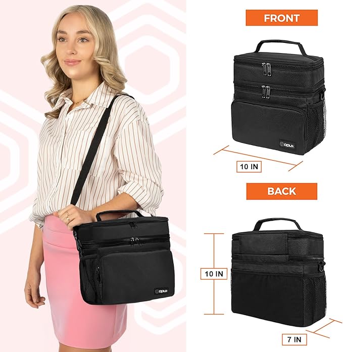 opux Insulated 2 Deck Lunch Bag - Image 2
