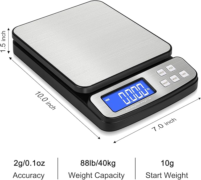 Fuzion Digital Shipping Postal Scale - 88lb x 0.1oz - Image 4