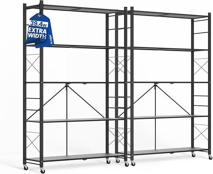 ALANNG 40" W Foldable 5-Tier Storage Shelves by ALANNG
