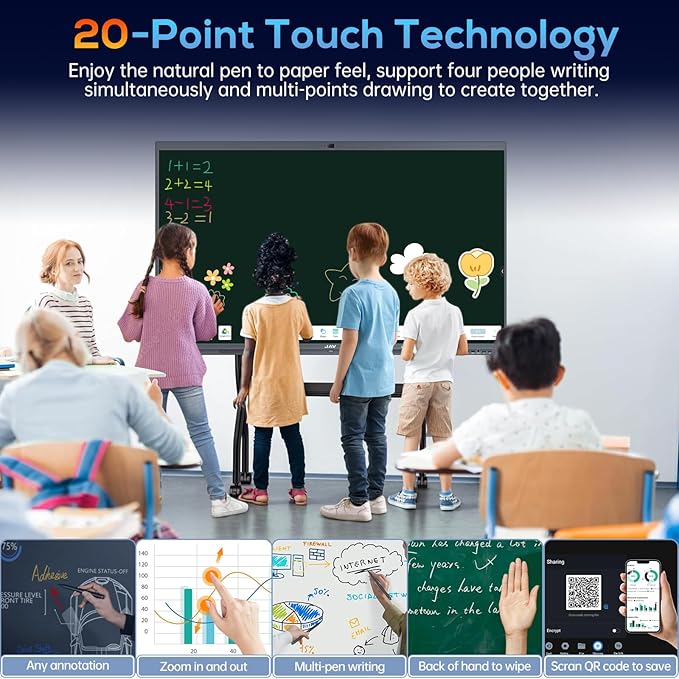 JAV 86 Inch Smart Board 4K UHD Interactive Whiteboard - Image 4