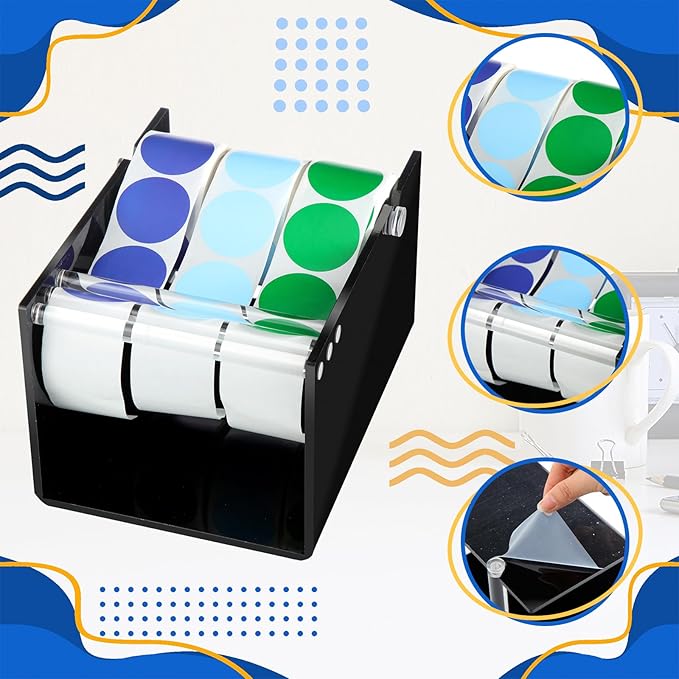 1 Pcs Adjustable Label Dispenser 3 Disks Sticker Roll Holder Sticker Dispenser - Image 4