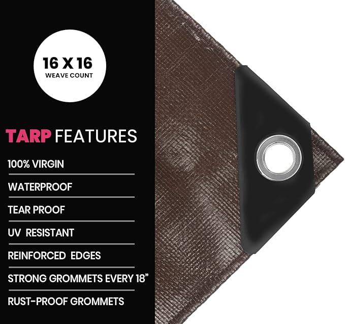 PROTARP Extreme Heavy Duty 22 Mil Tarp Cover, Waterproof, UV Resistant - Image 4