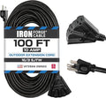 Iron Forge Cable 100 Ft Black Extension Cord by IronForgeCable