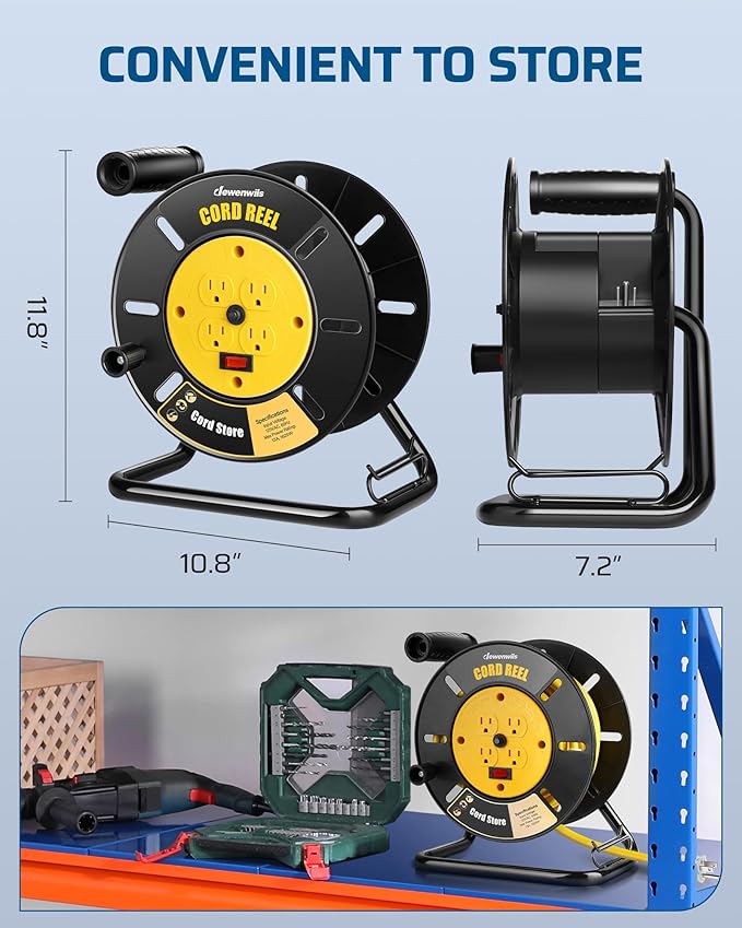 DEWENWILS Extension Cord Storage Reel - Image 6