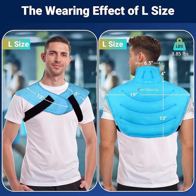 Comfytemp Large Ice Pack for Neck Shoulders Upper Back Pain Relief - Image 3
