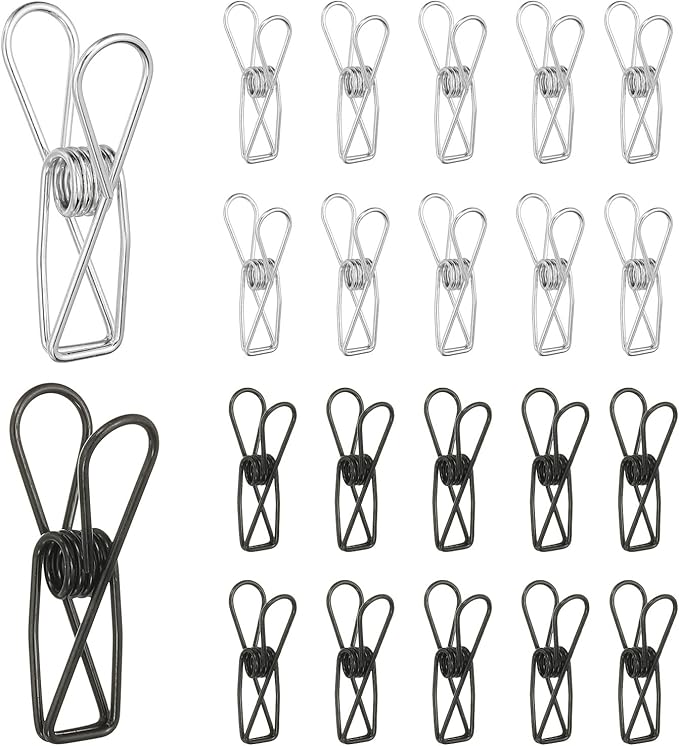 PATIKIL 50Pcs Paper Office Binder Clips, 1.26" Small Metal Wire Hollow Out by PATIKIL