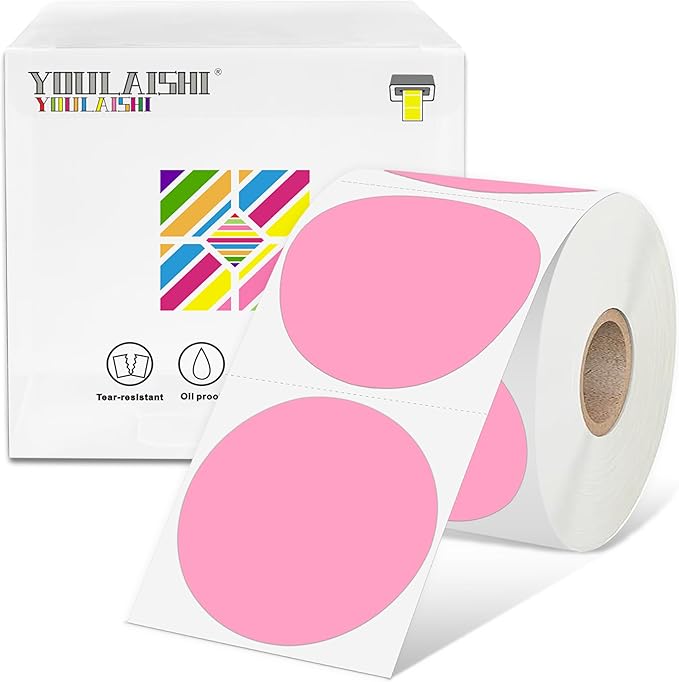2 inch Dot Stickers Labels Circle Garage Sale Sticker 750Pcs Round Thermal by YOULAISHI