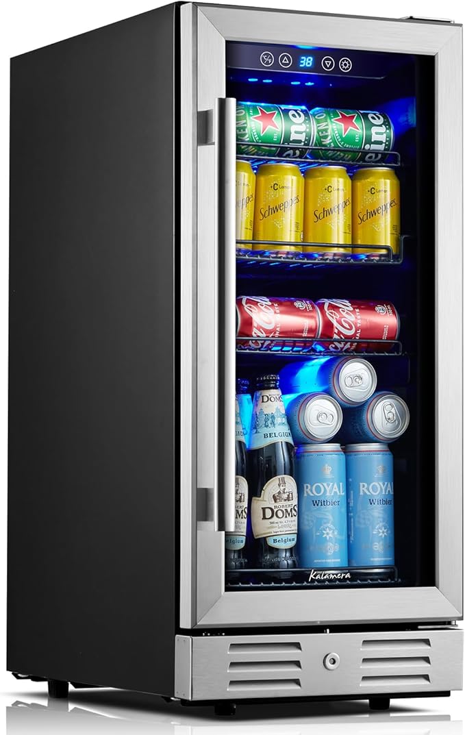 Kalamera 15 Inch 94 Cans Beverage Cooler Refrigerator, by Kalamera