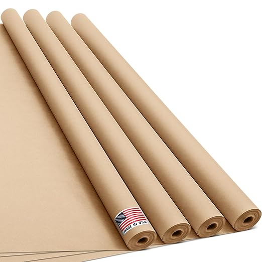 48" x 1200" Natural Kraft Paper Roll – Made in USA, 100% Recyclable Brown by Paclord