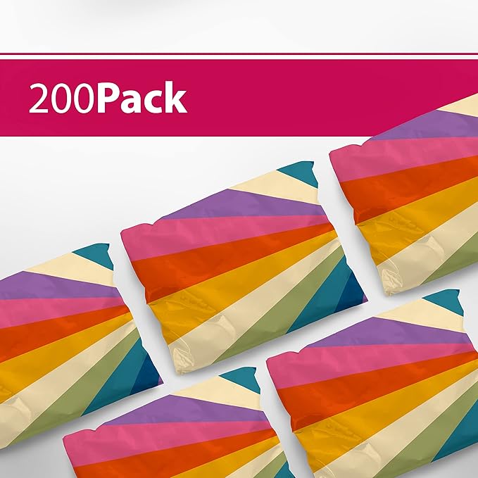 6x9 Poly Mailers – Retro Rainbow – Waterproof, Tear-Resistant Shipping Bags - Image 3