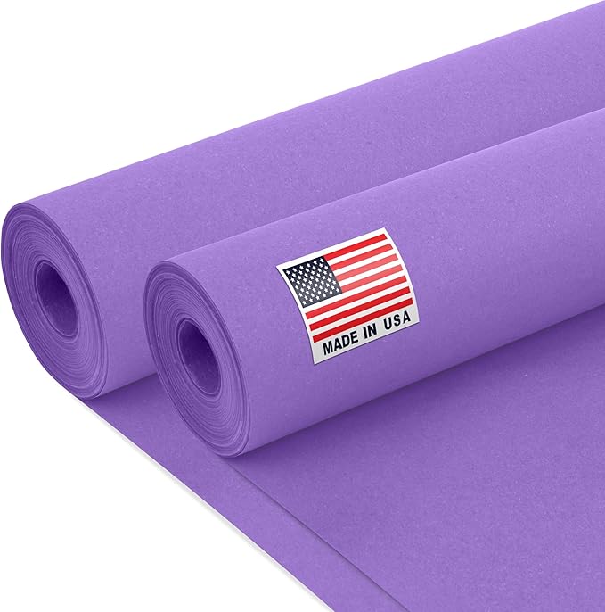 24" x 1200" Lilac Kraft Paper Roll, 45 lbs Thickness, Made in USA Colored Craft by Paclord