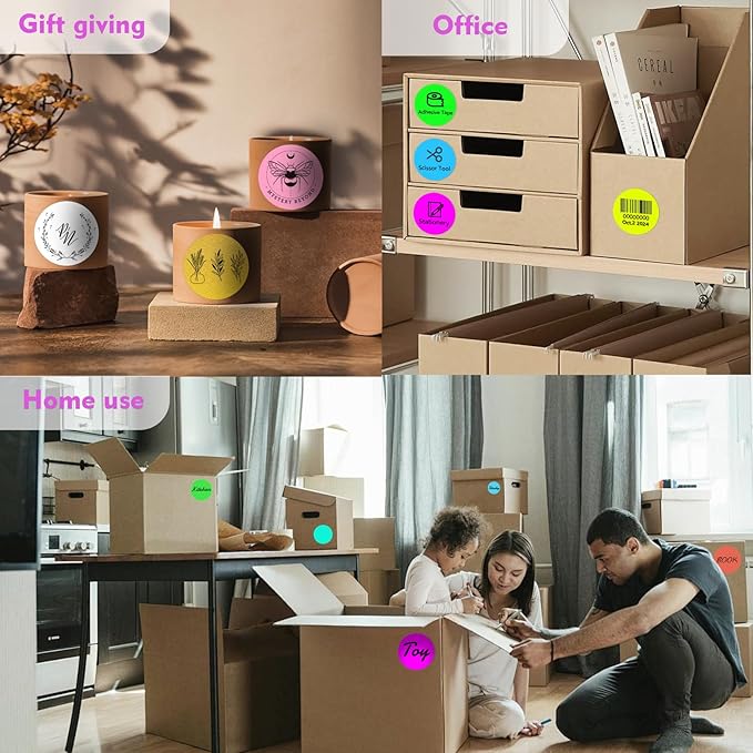 3 x 3Inch Round Color Coding Labels Circle Thermal Labels Printable Waterproof - Image 6
