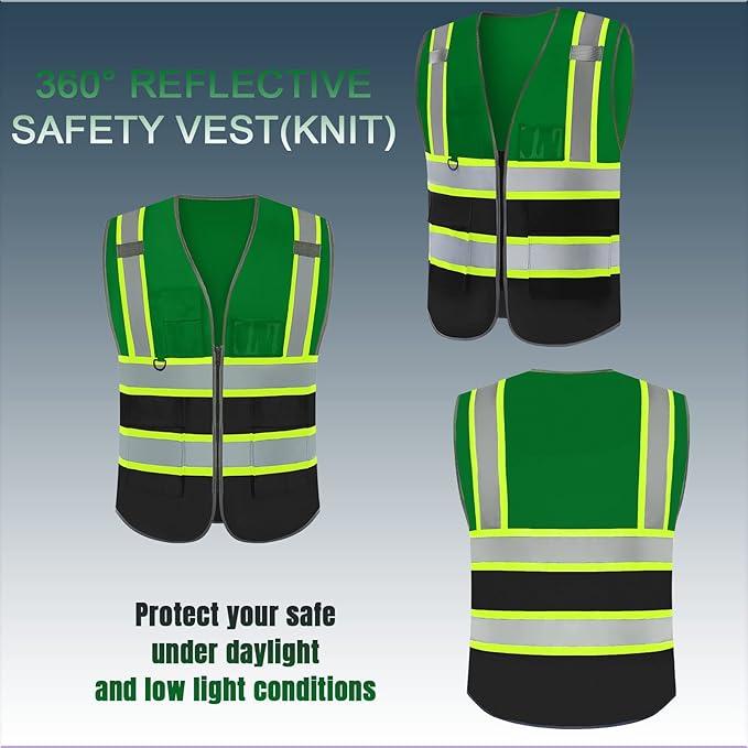 BeautyWill Custom Logo Safety Vest Class2 High Visibility Reflective Vest - Image 4