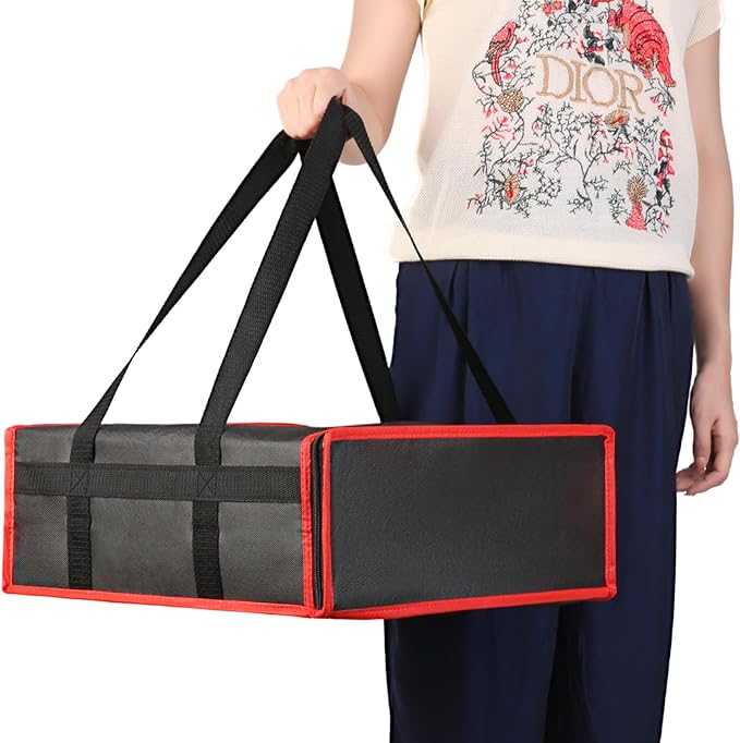 Bodaon Insulated Pizza Bags for Food Delivery 16" x 16" x 6", Compact Pizza Bag by Bodaon