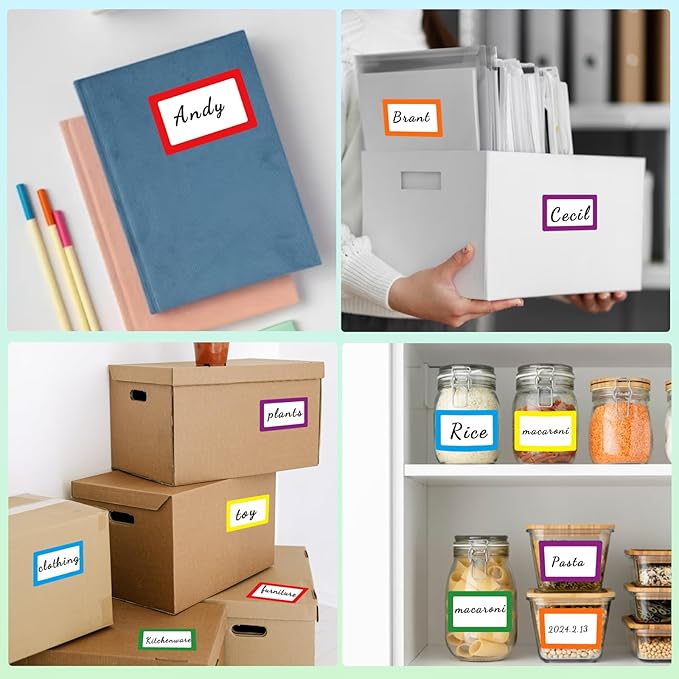 Removable Name Tags, 3 1/2" x 2 1/4", 6 Colors 120 Waterproof Name Badges - Image 3