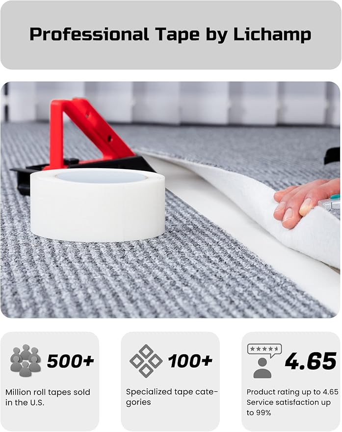Lichamp Bulk 10 Pack Double Sided Carpet Tape - Image 7