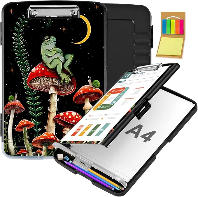 Clipboard with Storage, Office Supplies Nursing Clipboards Folder with Pen by CAPAUNVDA