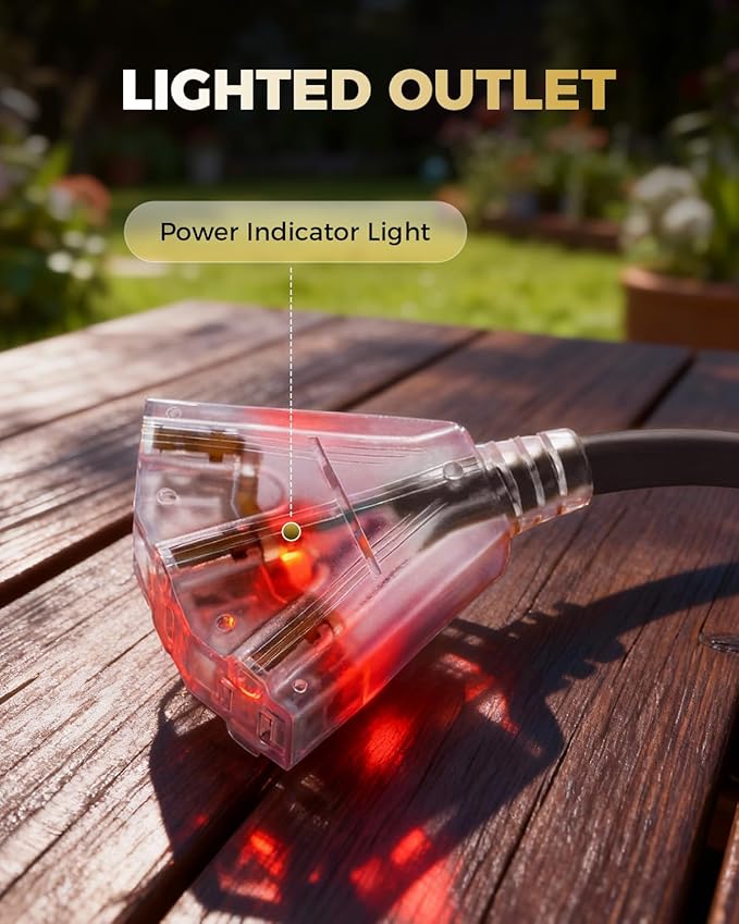 3 FT Auto GFCI Extension Cord Outdoor - Image 5