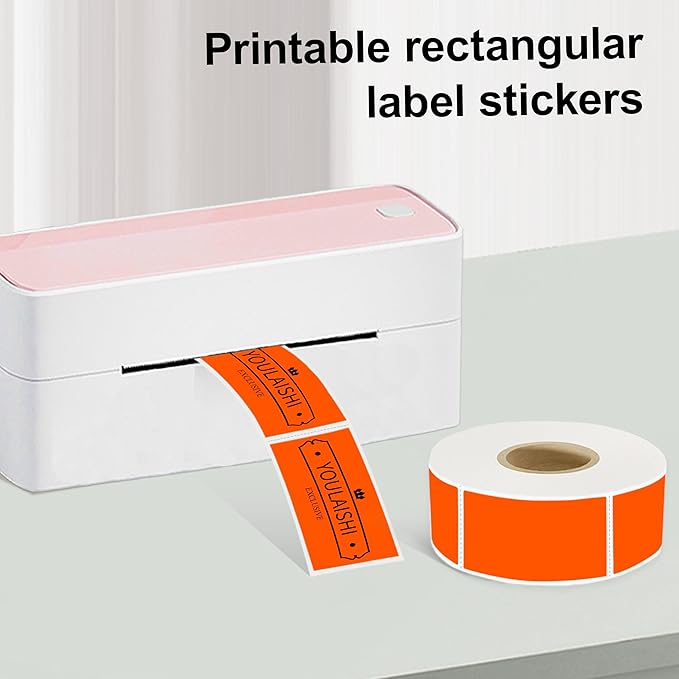 1x2 inch Label Stickers Roll for Thermal Printer 500PCS Colored Removable - Image 2