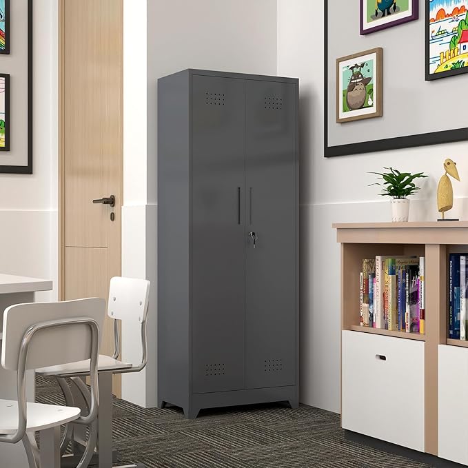 GREATMEET Broom Closet, Broom Closet Cabinet - Image 7