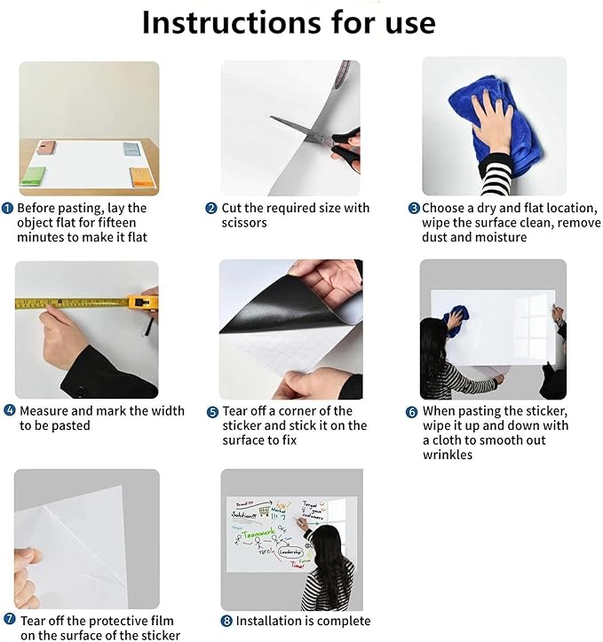 Magnetic Whiteboard Contact Paper, Kitchen Fridge - Image 4
