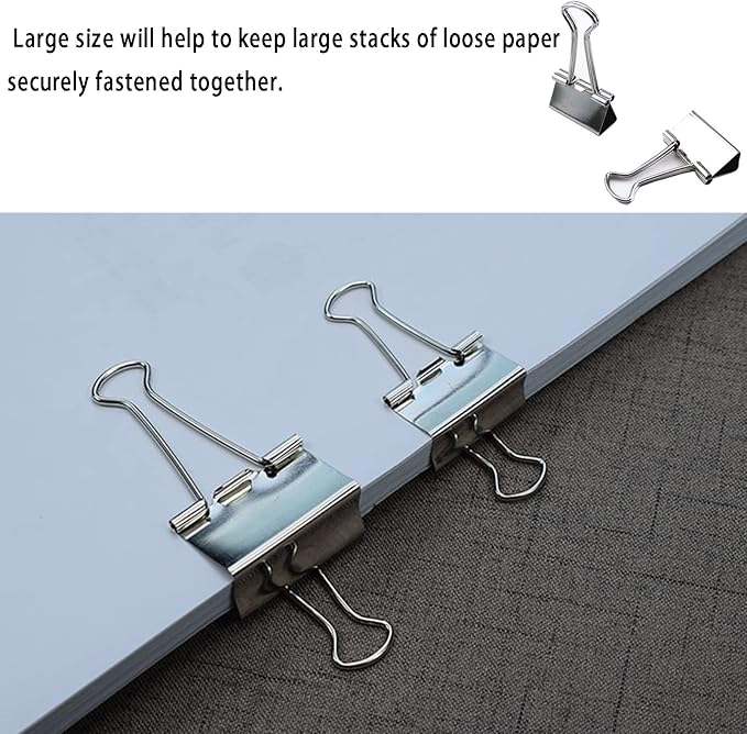 Extra Large Binder Clips 2 Inch, Big Paper Clamps - Image 7