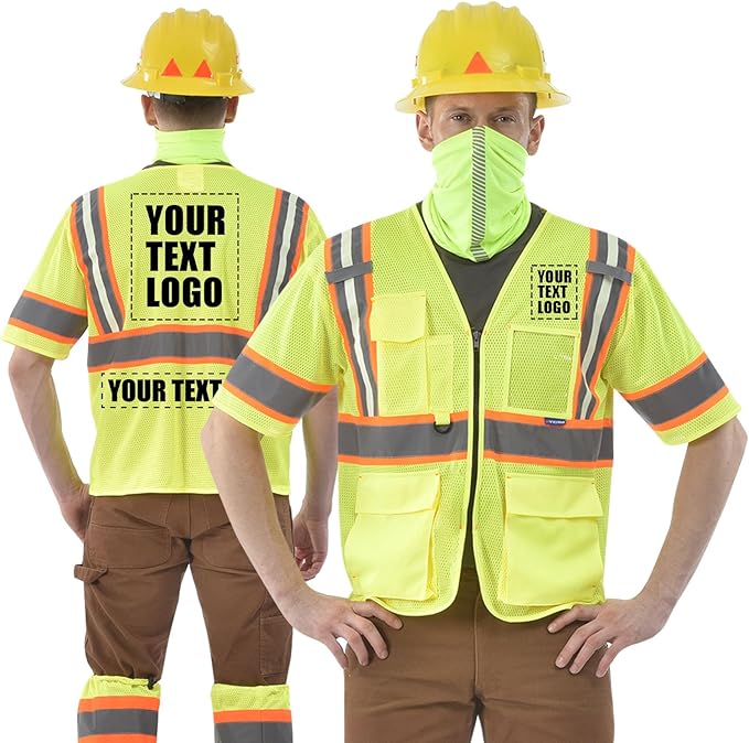 AYKRM Custom Logo Personalised Printed High Visibility Reflective 2 two tone by AYKRM