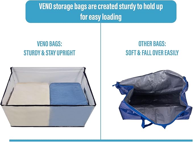 VENO 6 Pack Moving Bags and Large Christmas Decoration Storage Bins - Image 6