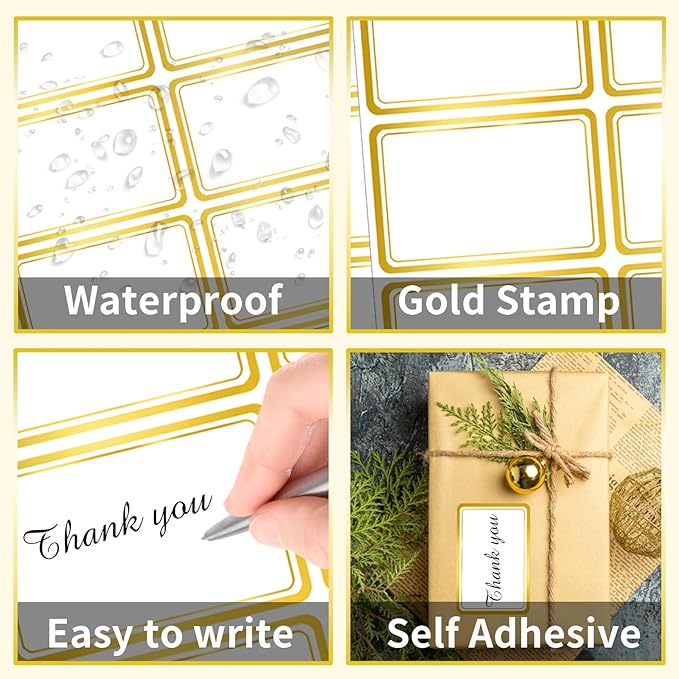 2" x 3" 200 PCS Name Labels, Waterproof Blank Name Tag Stickers - Image 3