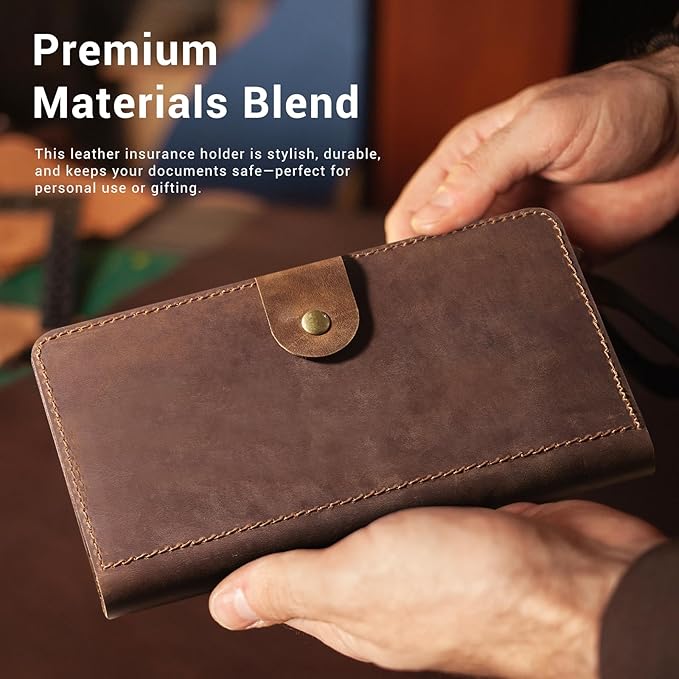 CoBak Genuine Leather Car Registration and Insurance Holder–Luxury Vehicle - Image 4