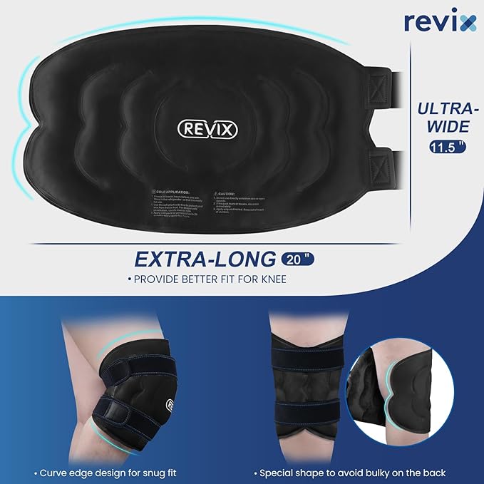 REVIX 20'' XXXL Reusable Ice Knee Wrap - Image 5