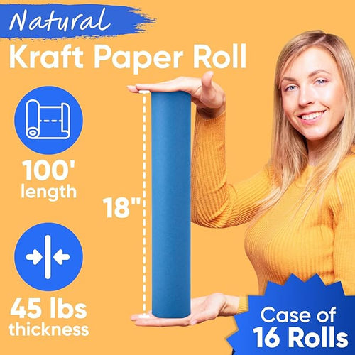 18" x 1200" Dark Blue Kraft Paper, 45 lbs Thickness, Made in USA Kraft Paper - Image 2